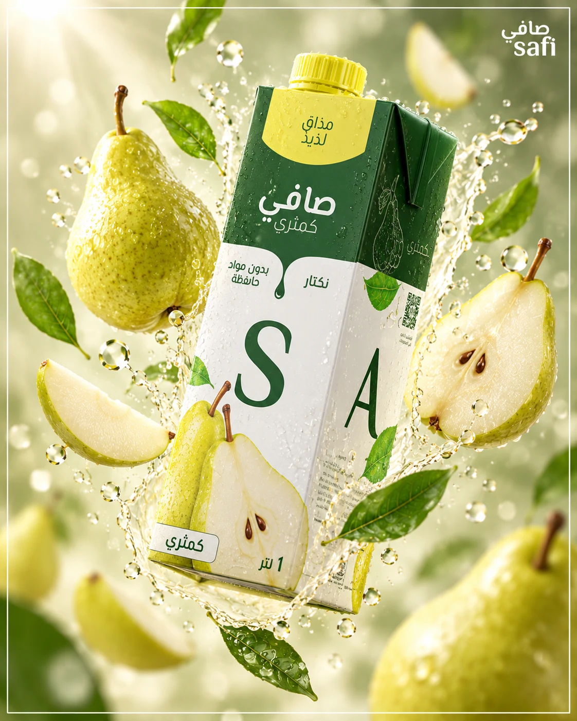 تصميم عصير صافي كمثرى